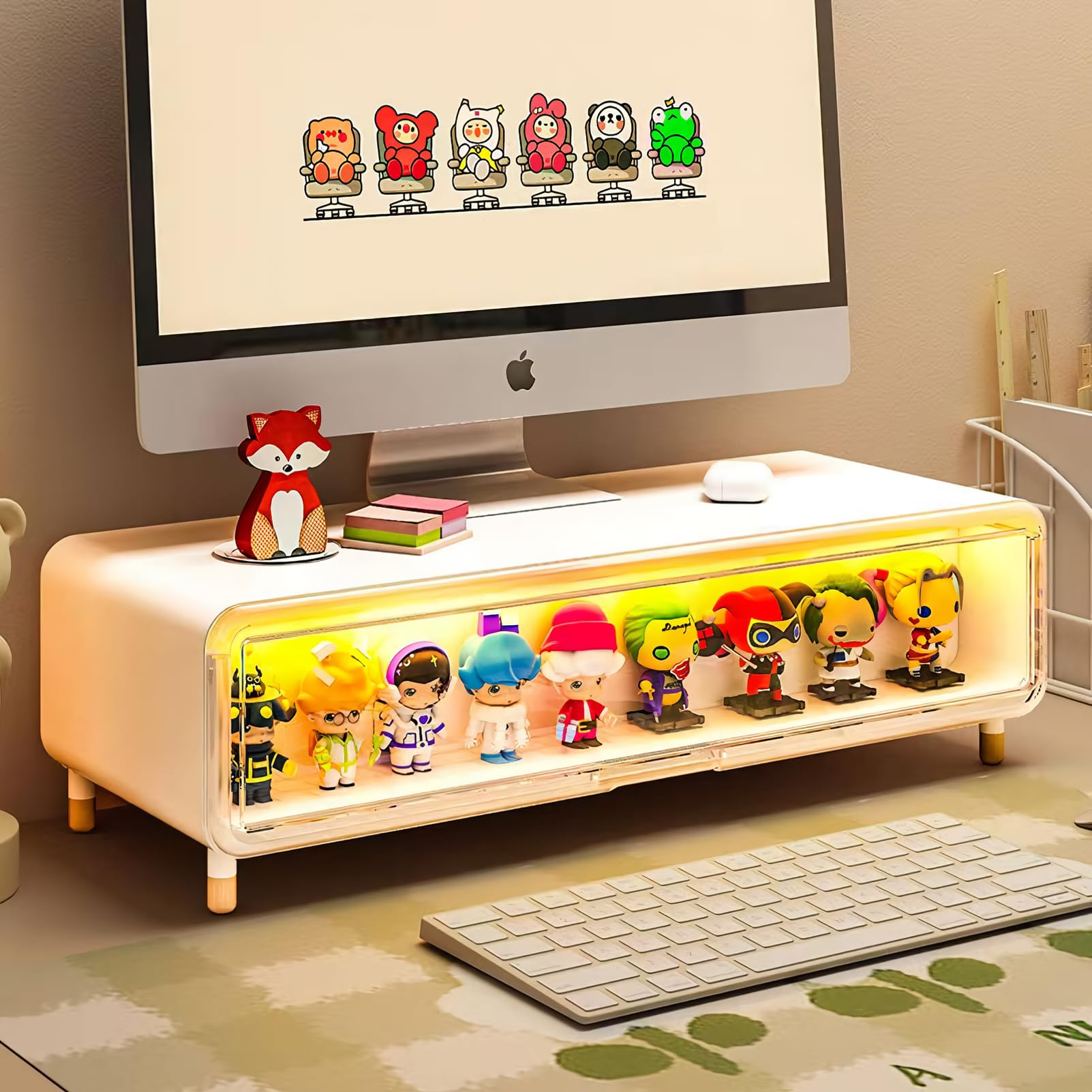 Amazon.co.jp: Mirasizuku モニター台 卓上 引き出し式コレクション