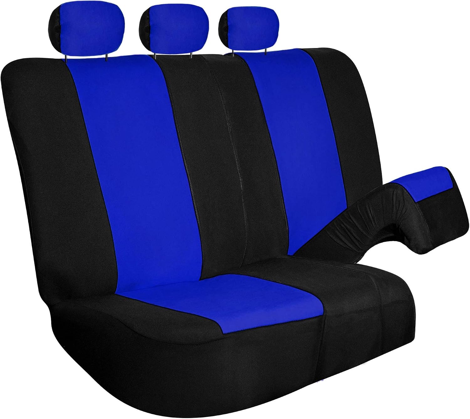 TLH Automotive Seat Covers Full Coverage Flat Cloth Seat Covers Rear, Car Seat Covers Blue Color-Universal Fit Interior Accessories Car Seat Protector Automotive Seat Covers for Cars Auto Trucks SUV