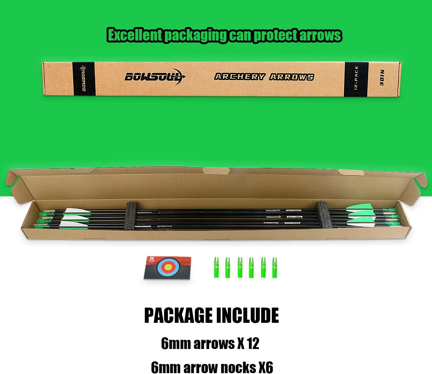 28“ Archery Arrows Training Practice Target Arrows for Kids Youth or Beginners Safe Blunt Points Durable Shaft on Recurve Bows Youth Bow and Longbows(Pack of 12)