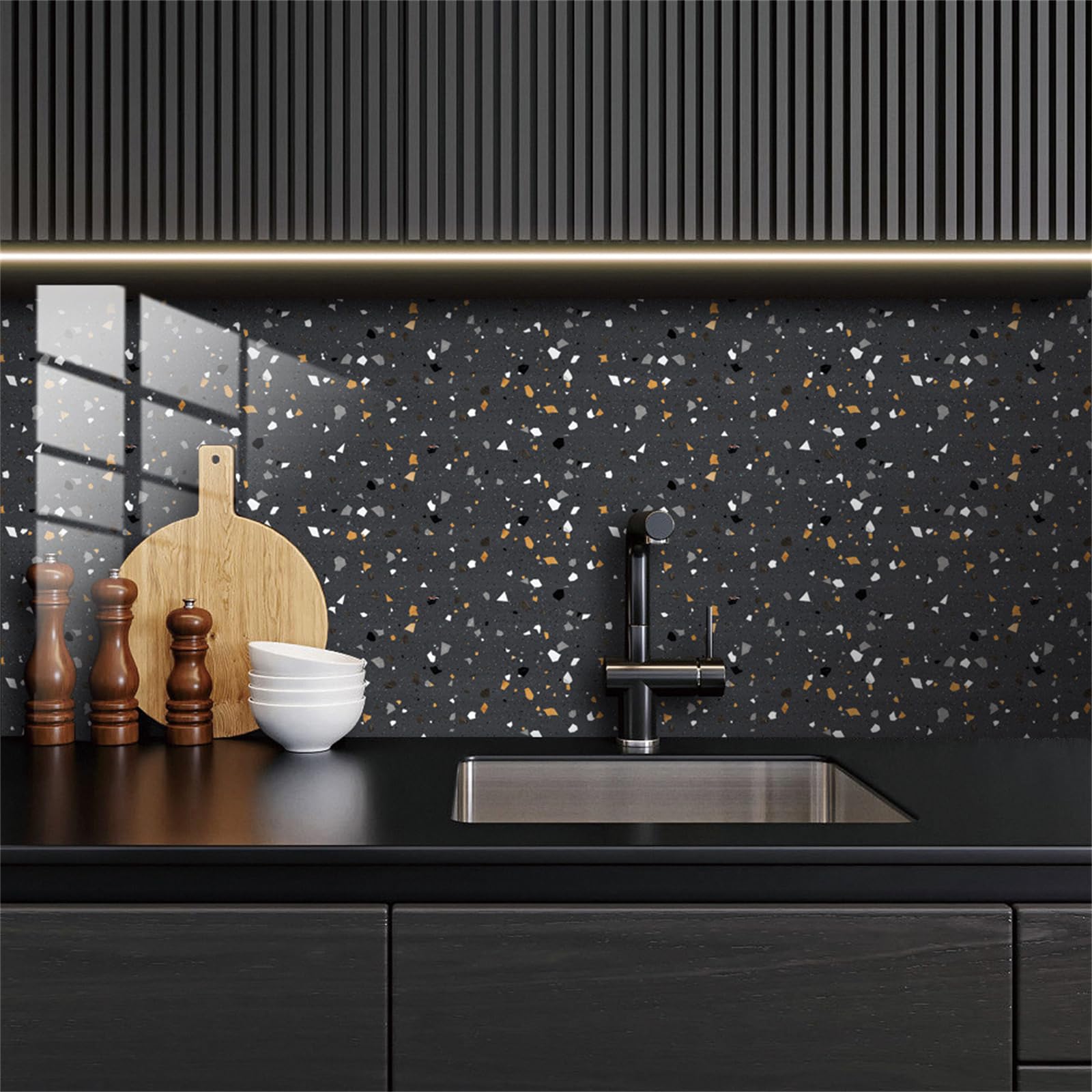 Piastrelle adesive effetto marmo, 15 x 30 cm, pellicola autoadesiva in PVC per bagno e cucina, mosaico, paraschizzi, per mobili, mobili, sala da pranzo, confezione da 32
