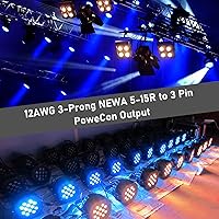 Vista 7 de Cable PowerCON de 12 AWG, conector NEMA 5-15p a PowerCON, cable de alimentación de CA PowerCON de 3 pines, entrada PowerCon, conector macho, cable