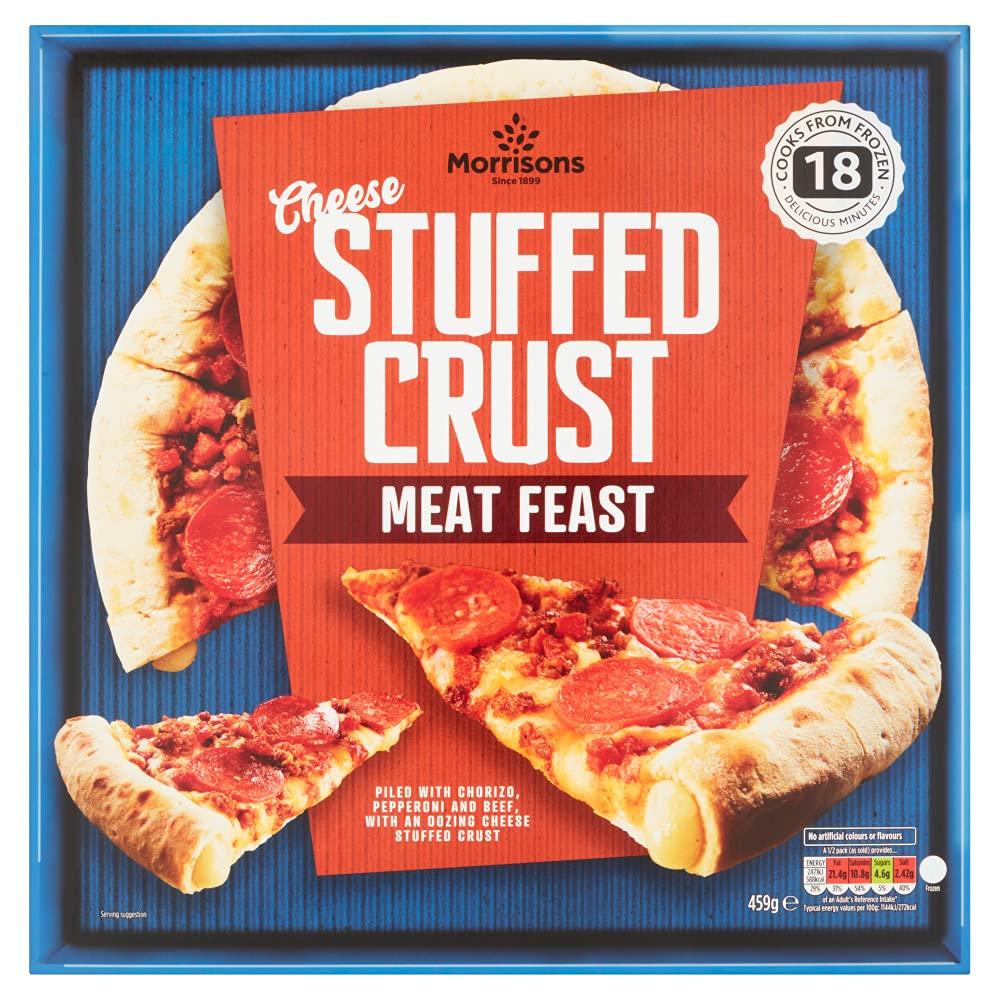 Buy Morrisons Meat Feast Stuffed Crust Pizza, 459g (Frozen) Online at