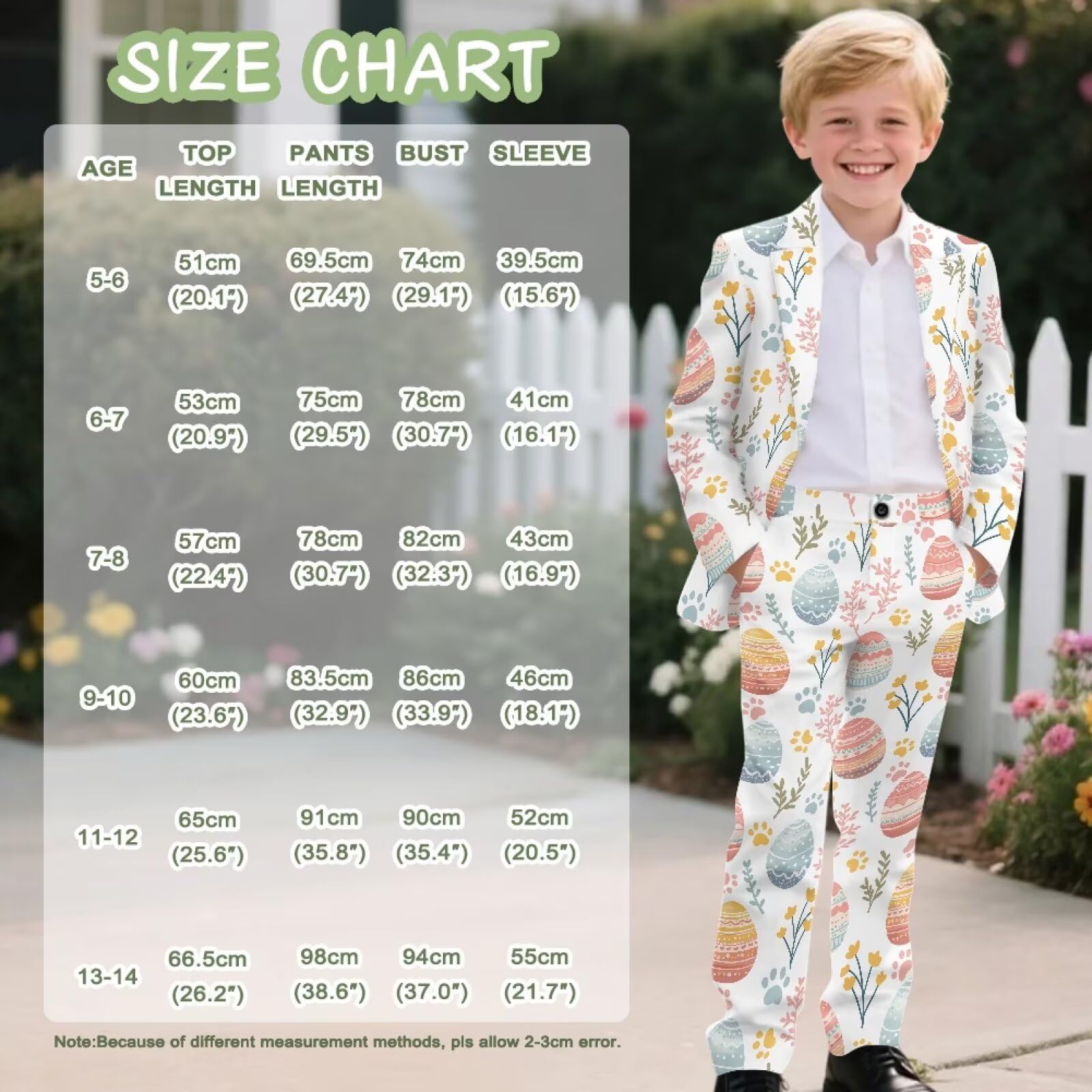 HUIACONG Osteranzug für Jungen, formell, St.Patrick, schmale Passform, Eier, Kaninchen, Jungen, Hochzeits-Outfit, Kommunion-Anzüge für Jungen von 5–14 Jahren