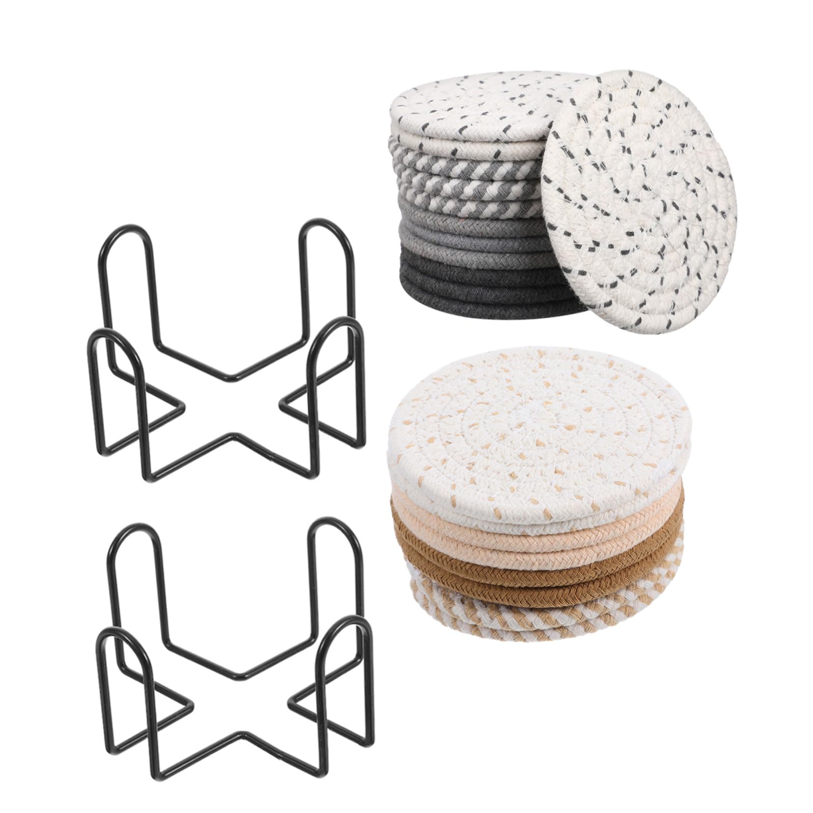 Dessous de verre coton absorbant support protège table bohème boissons tasses café