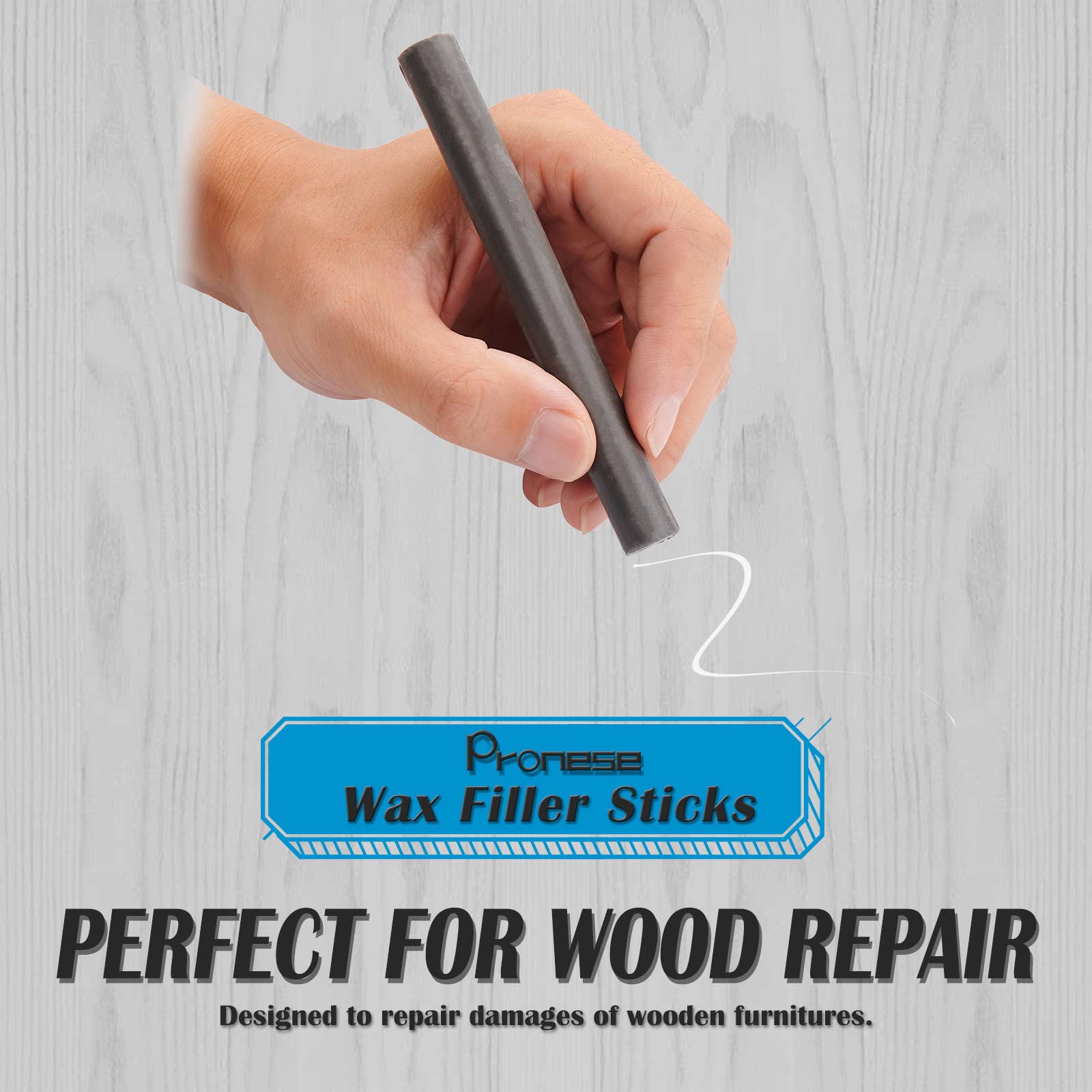 Pronese 11CM Wax Filler Sticks with Scraper for Wood Repair Kit Furniture Repair Kit, Wood Filler Sticks, Wood Scratch Repair - Image 2