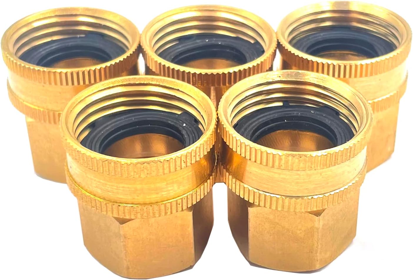5 Pcs 3/4”GHT Female X 1/2”NPT Female Solid Brass Swivel