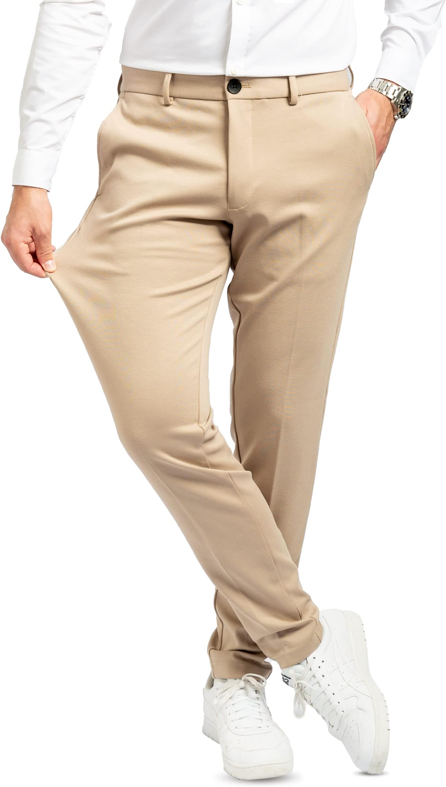 for Men, Slim Fit, Stretch - Comfortable and Modern Mens Trousers with Stretch for Suits, Business, Casual