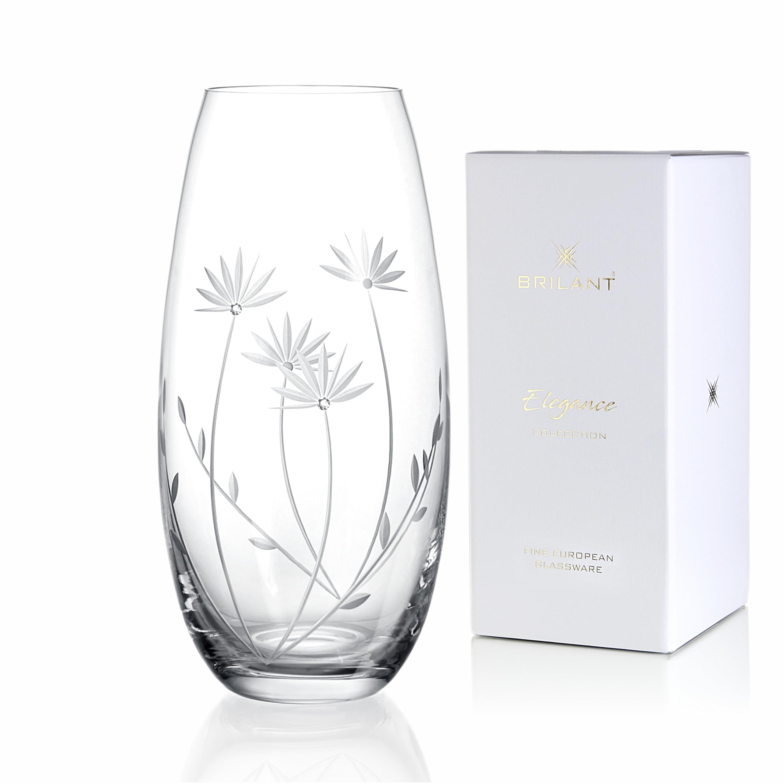 Vase en verre Bloom idée cadeau pour femme avec motif floral