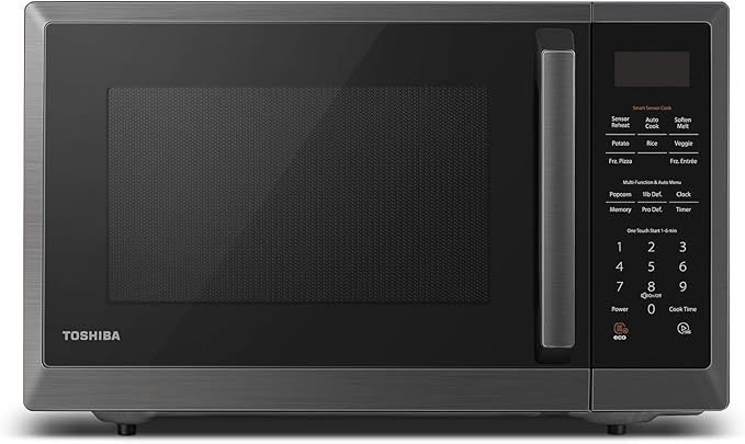 TOSHIBA ML2-EM12EA(BS) Countertop Microwave Oven With Stylish Design As Kitchen Essentials, Smart Sensor, ECO Mode & Mute Function