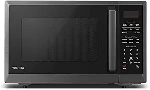 TOSHIBA ML2-EM12EA(BS) Countertop Microwave Oven With Stylish Design As Kitchen Essentials, Smart Sensor, ECO Mode & Mute Function, 1.2 Cu Ft With 12.4" Turntable, 1100W, Black Stainless Steel