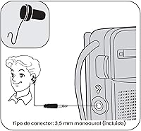 Vista 6 de Panasonic RF-P50d Radio AM/FM de bolsillo Plata RF-P50D
