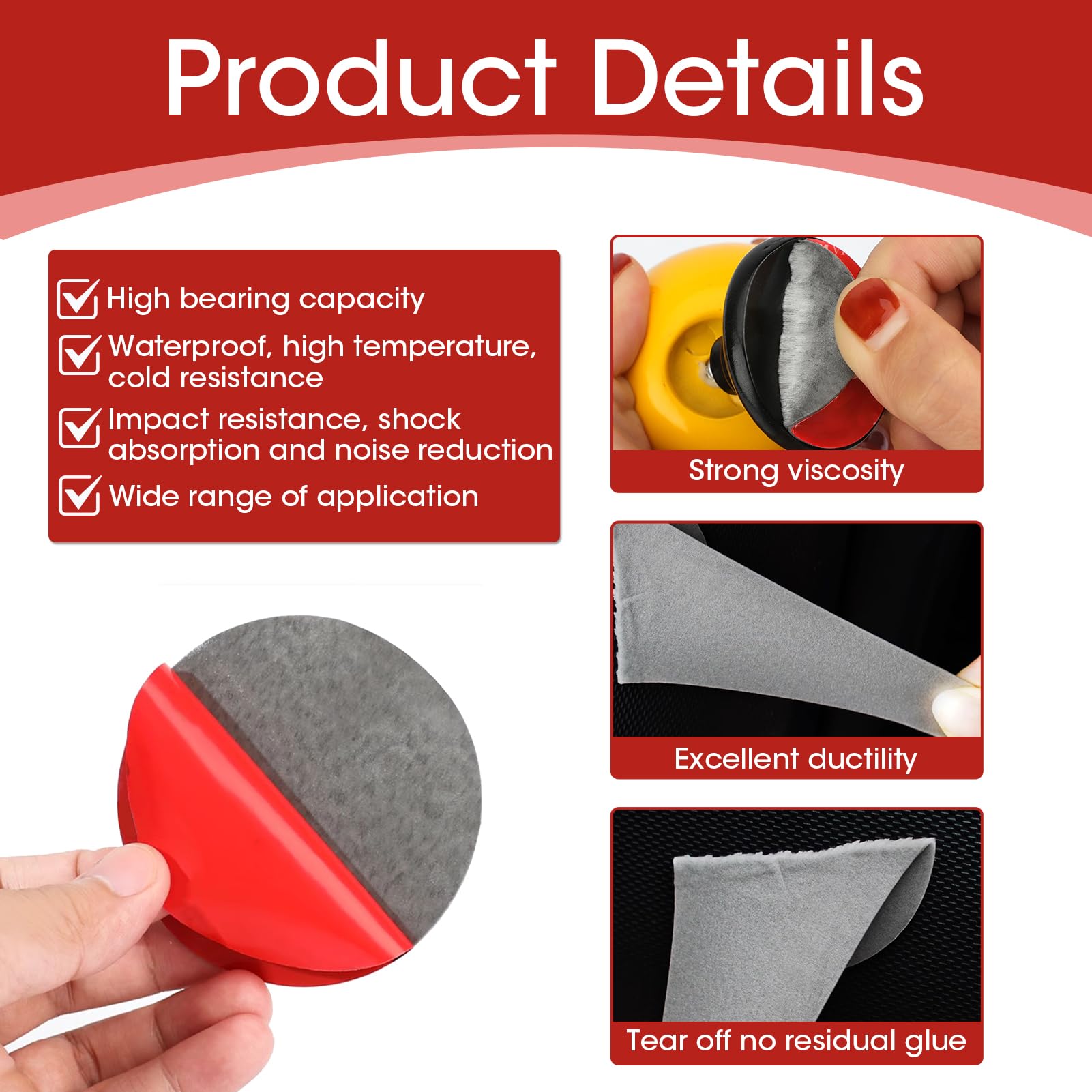 Ruban Adhésif Double Face Extra Fort  3m , Durable, Sans Trace Amovible Et Reutilisable 96708122