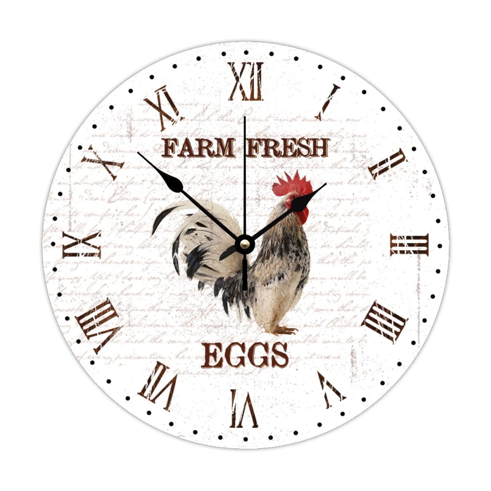 Horloge ronde en bois à quartz 38 cm à piles pour salon