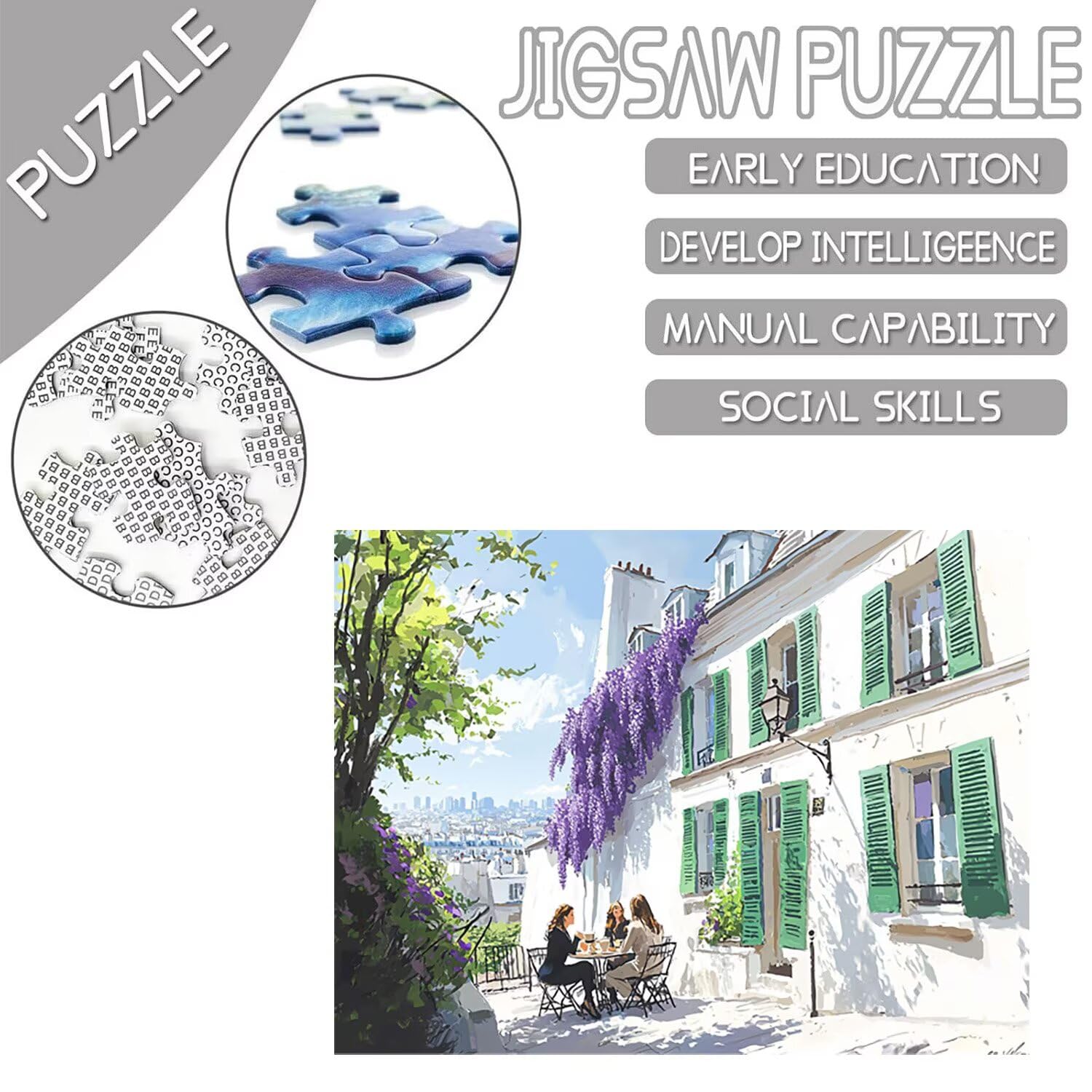 Puzzle dla dorosłych 2000 sztuk stołów do kawy Vista| Zabawa rodzinna i zajęcia grupowe dla nastolatków i | Prezent urodzinowy dla dzieci od 14 lat | Dekoracja domu i pomysł na prezent relaksacyjny