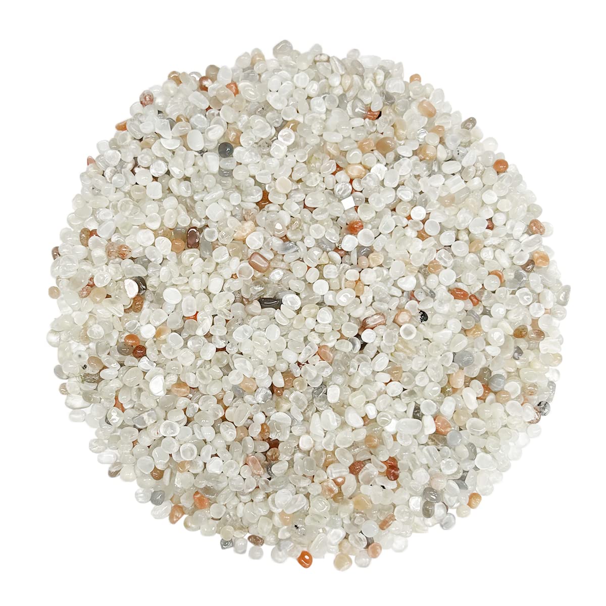 ShubhanjaliShubhanjali Reiki Healing Multi Moonstone Crystal Chips for Vastu 100 Gm | Natural Gemstone Chips Stone for Home Decor Items Flower Pot Aquarium Fish Tank Jewellery Making