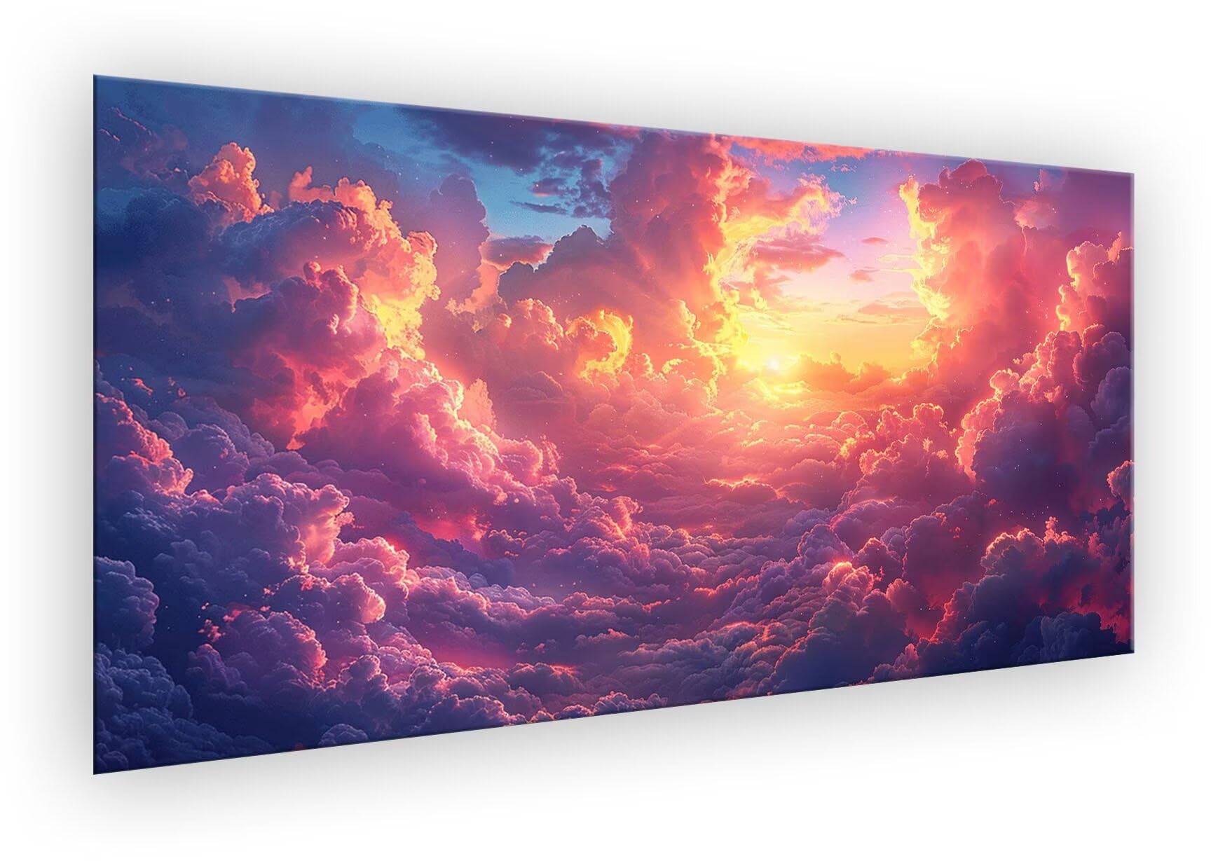 Pintar por Numeros Adultos Nube, Atardecer Pintar por Numeros DIY Painting by Numbers Kits, con Lienzo Sin Arrugas, Pinceles y Pintura Acrílica para Decoración Pared Hogar Sin Marco 50x100cm XD-187