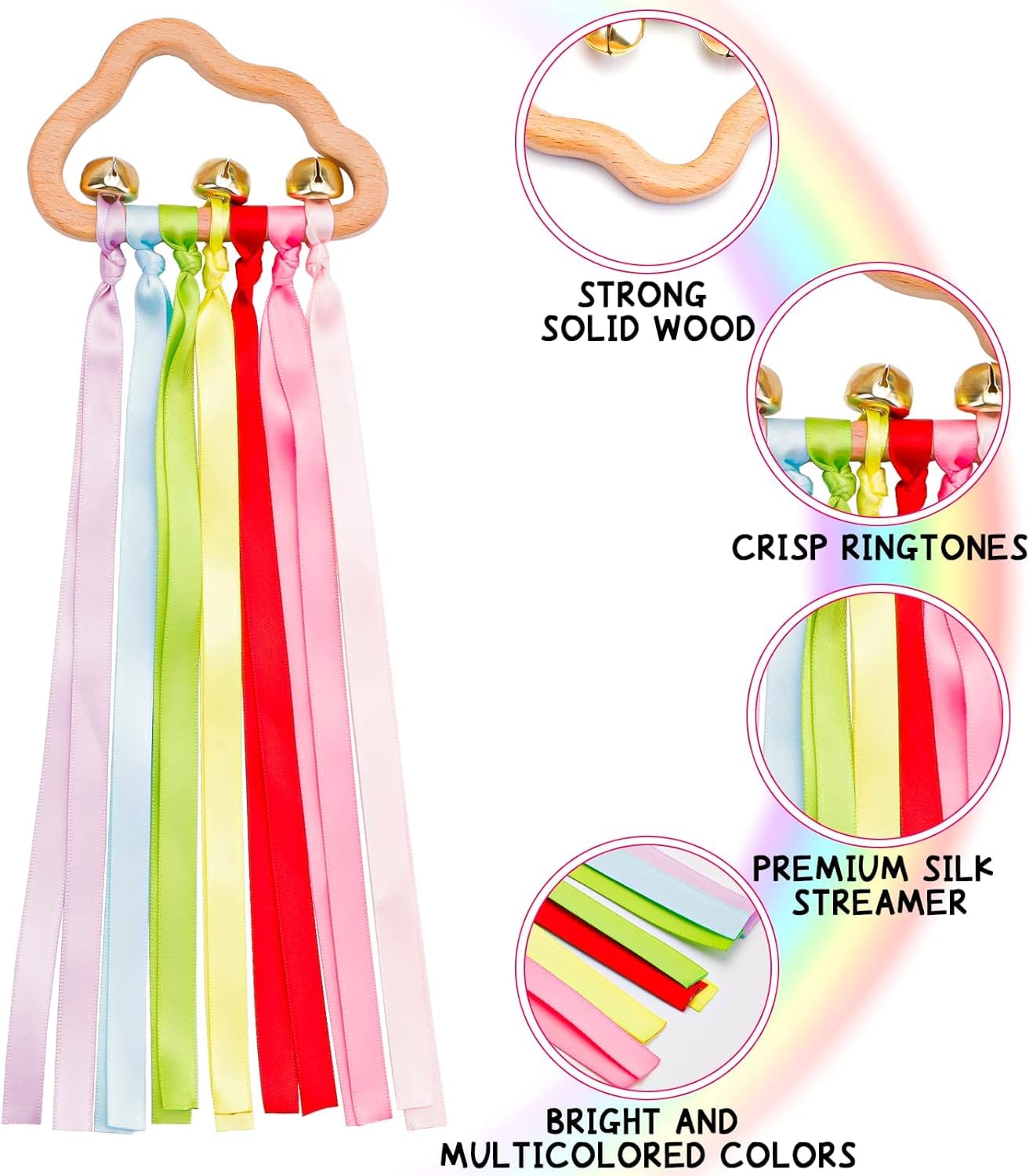 Baby Wooden Sensory Rattle Toys - Image 3