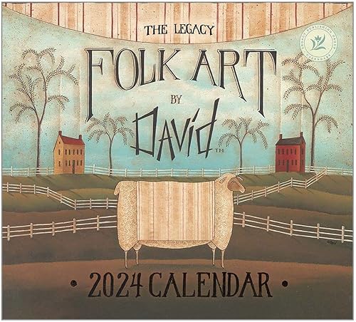 Legacy Calendario de pared 2024 de arte popular de David