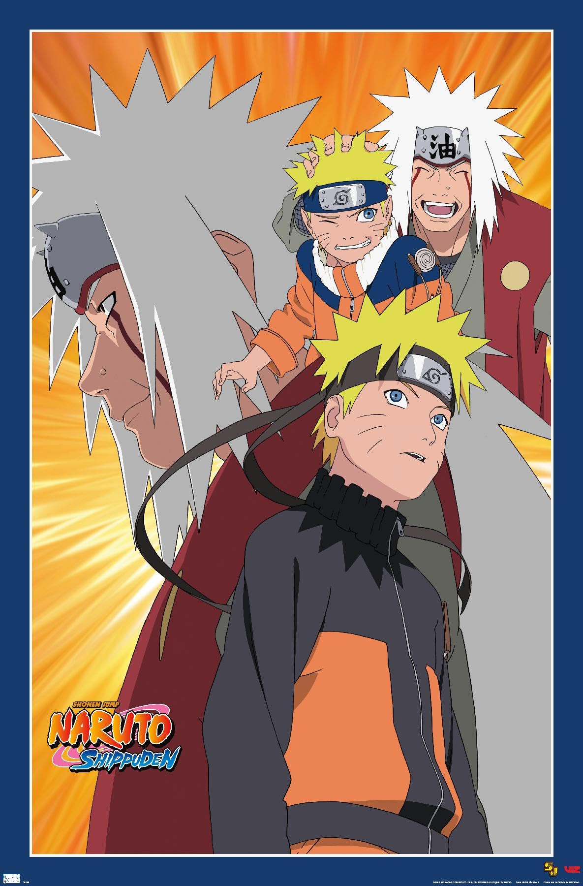 Amazon.com: Naruto Shippuden - Naruto and Jiraiya Wall Poster, 19L