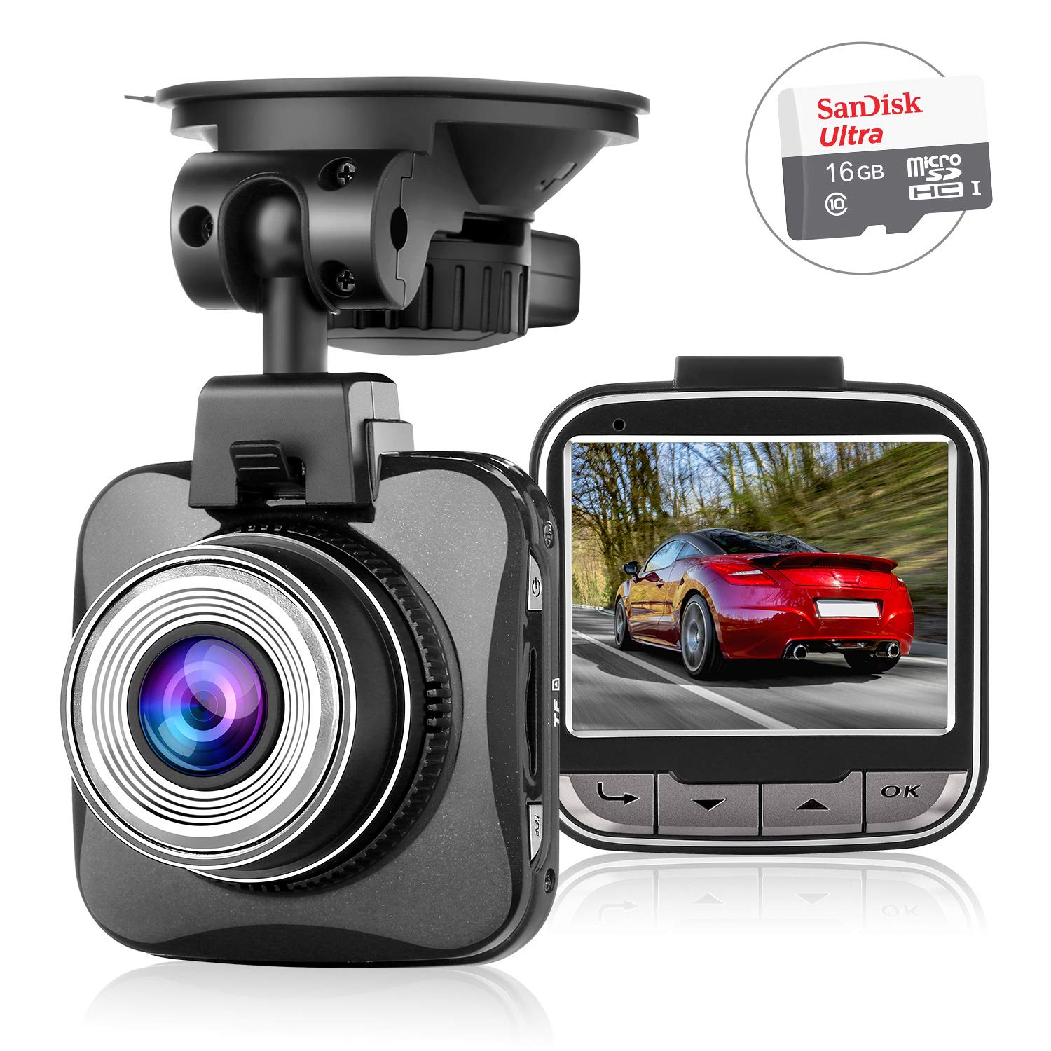 Senwow Mini Dash Cam 2” LCD 1080P Full HD Car Dashboard Camera Recorder Sony Sensor 170° Wide Angle On Dash Video Driving DVR G-Sensor, Loop Recording, Night Vision Parking Monitor Motion Detection