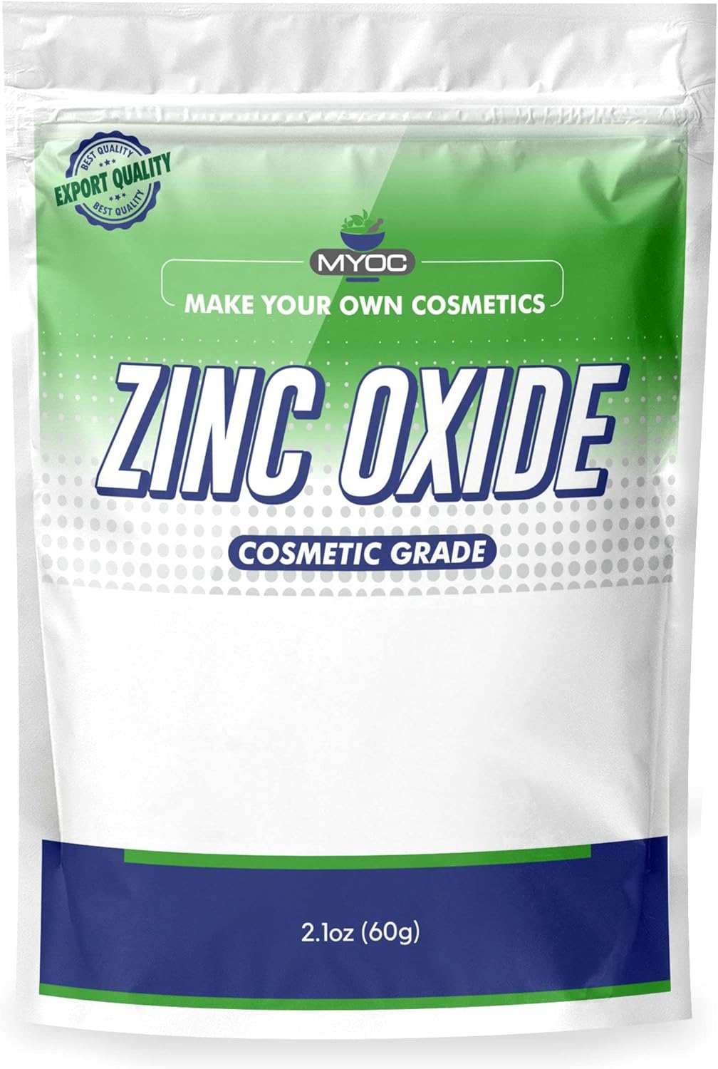 MYOC White Zinc Oxide Powder (60 gram), Nonnano Zinc Oxide Powder
