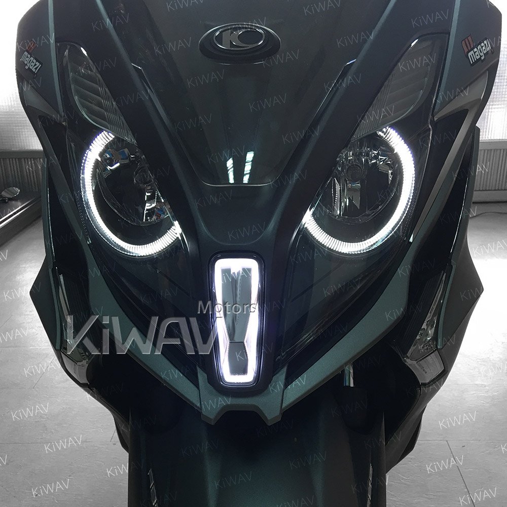 Kiwav Chrome Trapezoid Front Fender Led Light Waterproof Compatible With Kymco Downtown 350i Amazon Sg Automotive