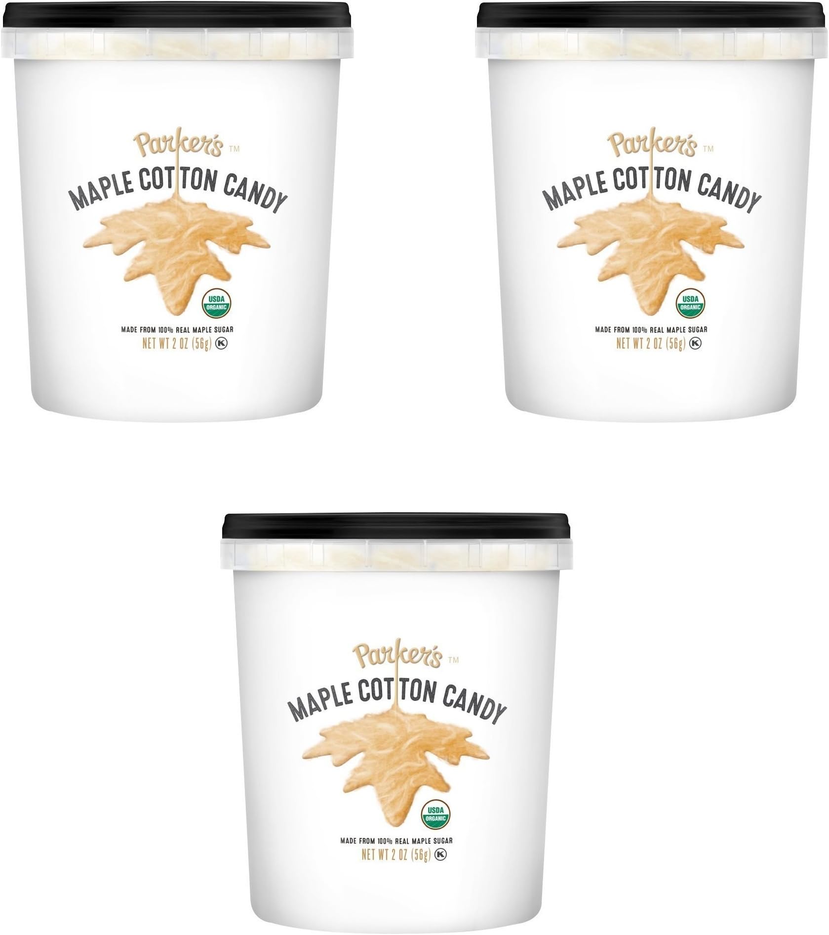 Parker's Maple, Organic Maple Cotton Candy, 2 oz (Pack of 3)USDA Organic