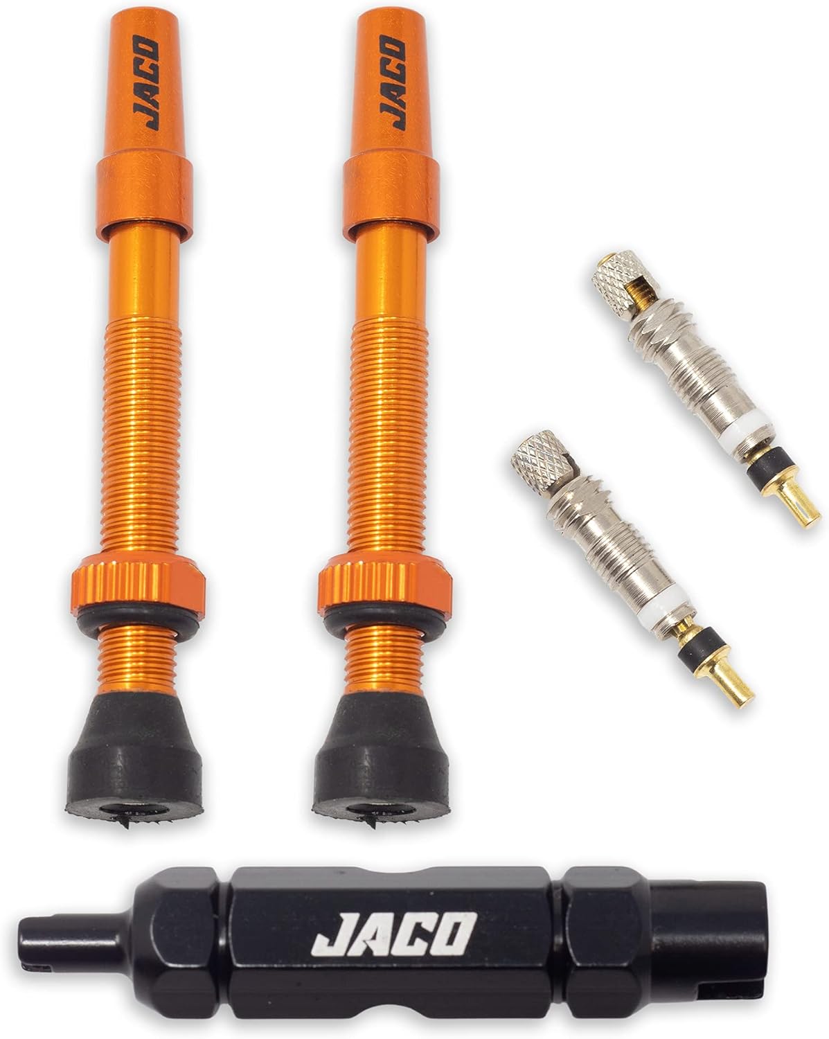 JACO Tubeless Presta Valve Stem Kit 6 Color Options 44mm & 60mm