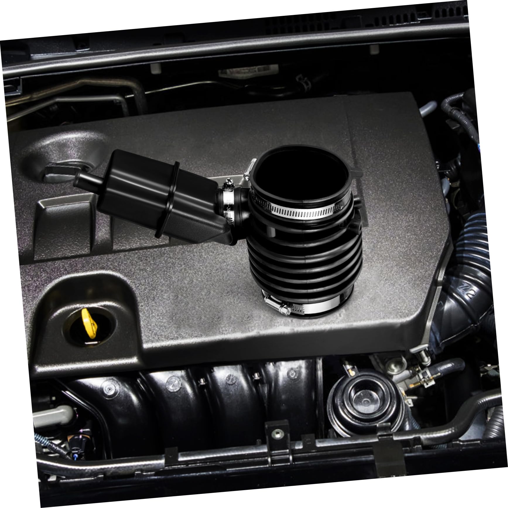 Tubo de Admisión de Aire Automotriz para Motor Negro Goma | Reemplazo 16576-1aa1a 16576-jn00a, Flujo de Aire Mejorado, Uso en Entornos Fríos y Cálidos