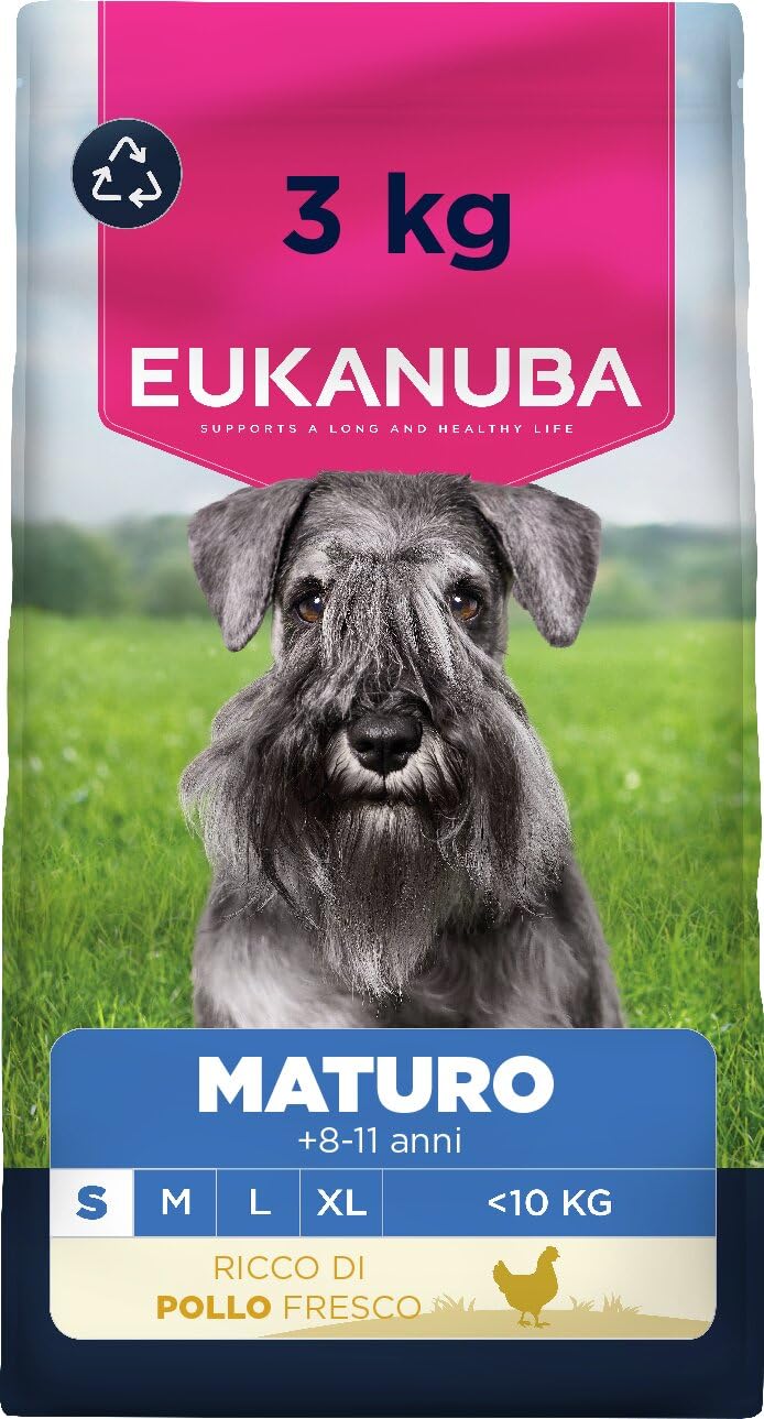 EUKANUBA Cibo secco per Cani con pollo fresco per razze di taglia piccola - Alimento secco premium per Cani maturi, 3 kg