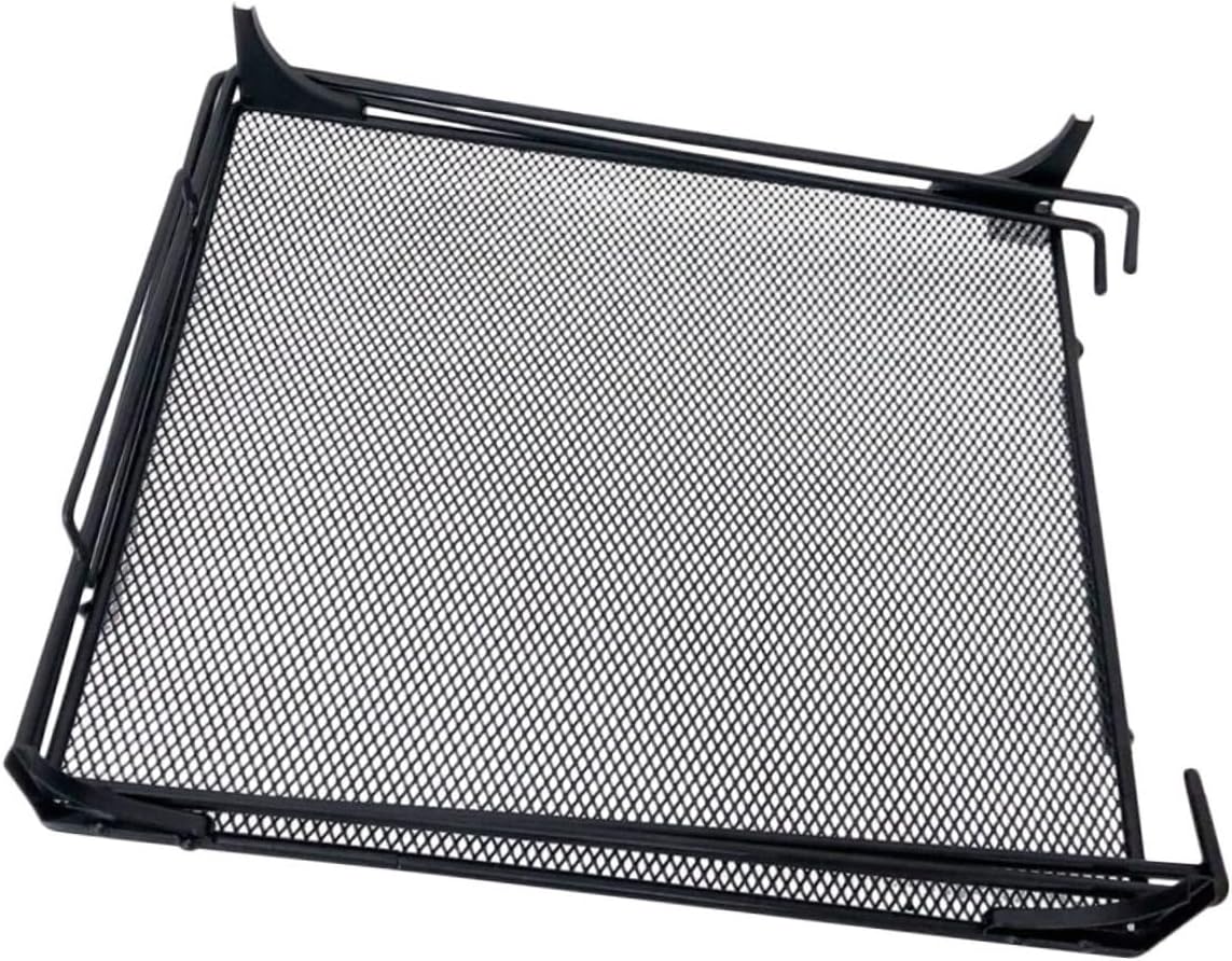 VILLCASE Foldable Mesh Storage Rack for Kitchen School and Bathroom Space-Saving Organizer Shelf for Lockers and Cabinets Black Design