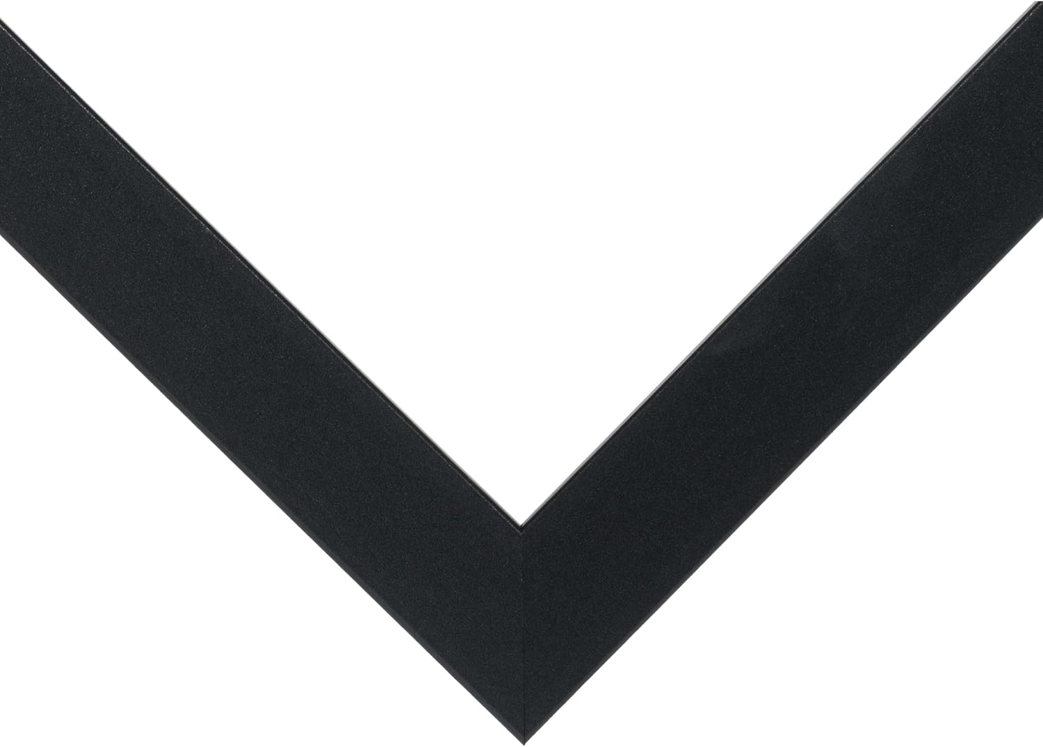 Craig Frames Bauhaus, Modern 1.25" Satin Black Picture Frame, 8 by 10-Inch