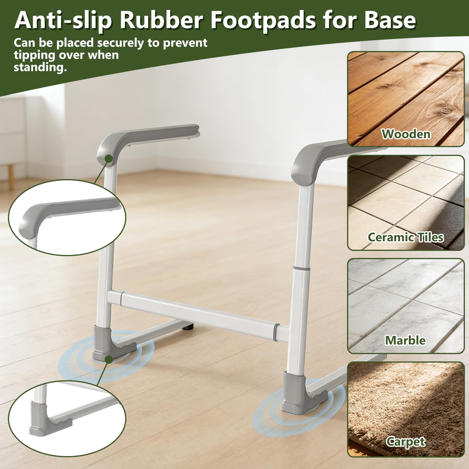 Aide pour Se Lever du Lit, Barre d'appui pour Se Lever, Aide de Hauteur et de Largeur Réglables, Aide au Levage de Canapé, Ergonomique pour Canapé pour Patients, handicapés
