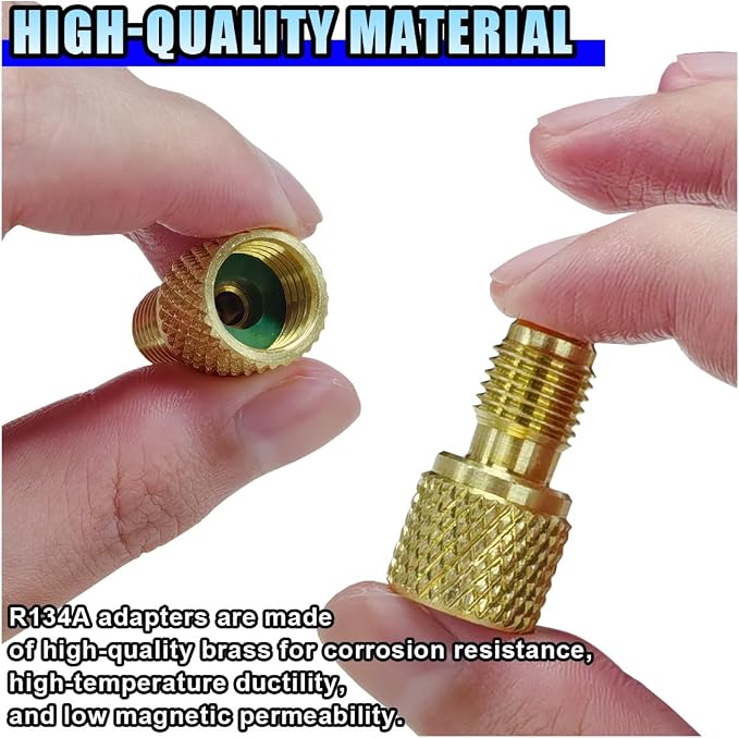 Adaptador de Tanque R134A, 1/4" SAE a 1/2" ACME, Latón Sólido miniatura 4