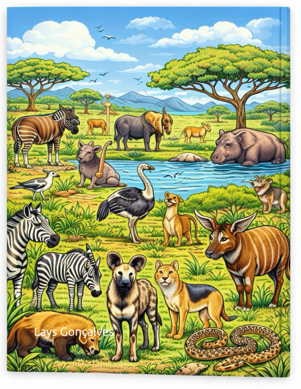 Safari Adventure Coloring Book: A Journey Through African Wildlife