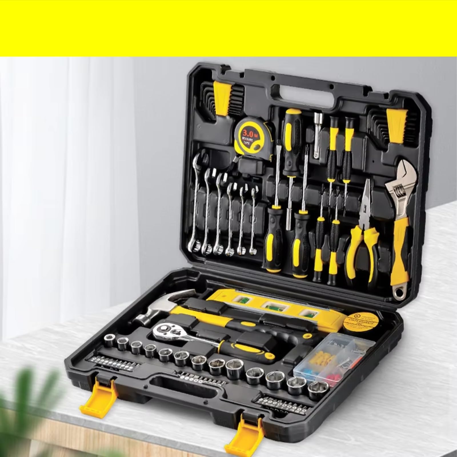 Maletín herramientas multiusos Juego Utensilio Doméstico 108 Piezas Herramientas Manuales Generales Con Caja Almacenamiento Llaves Combinadas Y Reparaciones Automóviles