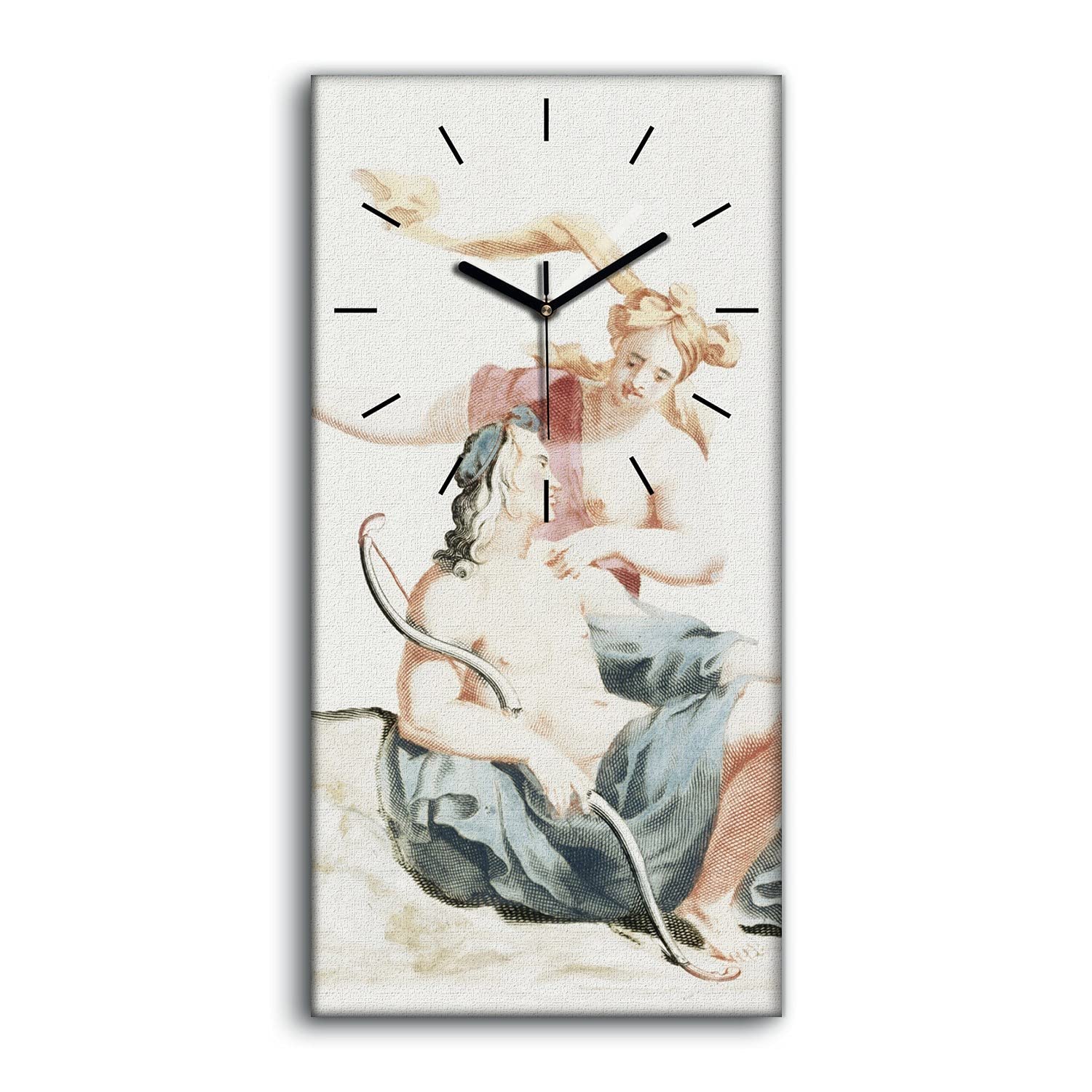 Horloge sur Toile Salon Chambre 30x60cm Motif Adonis Antique
