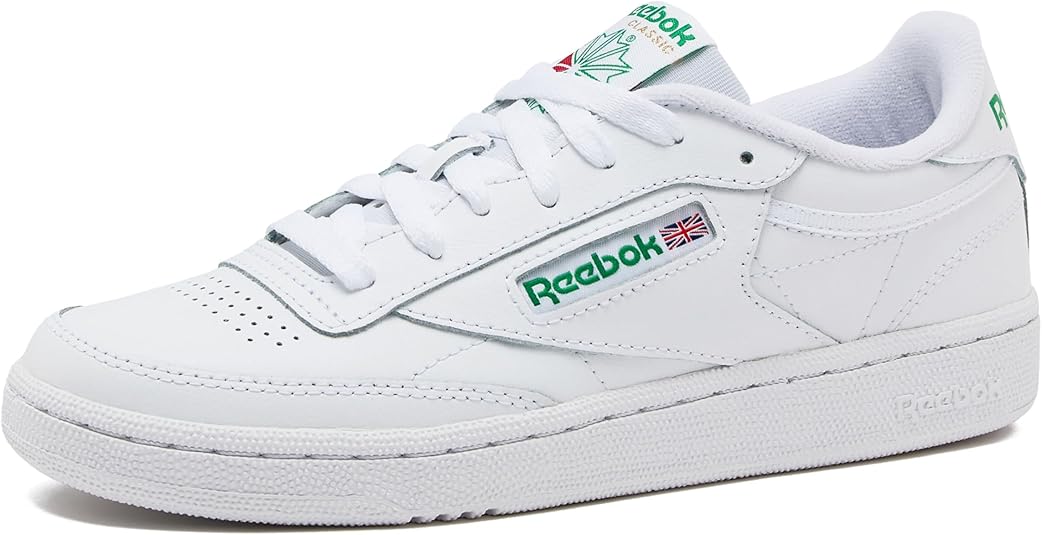 Reebok Mens Club C 85 Mens Tennis Shoes, Casual Fashion White Sneakers for Men