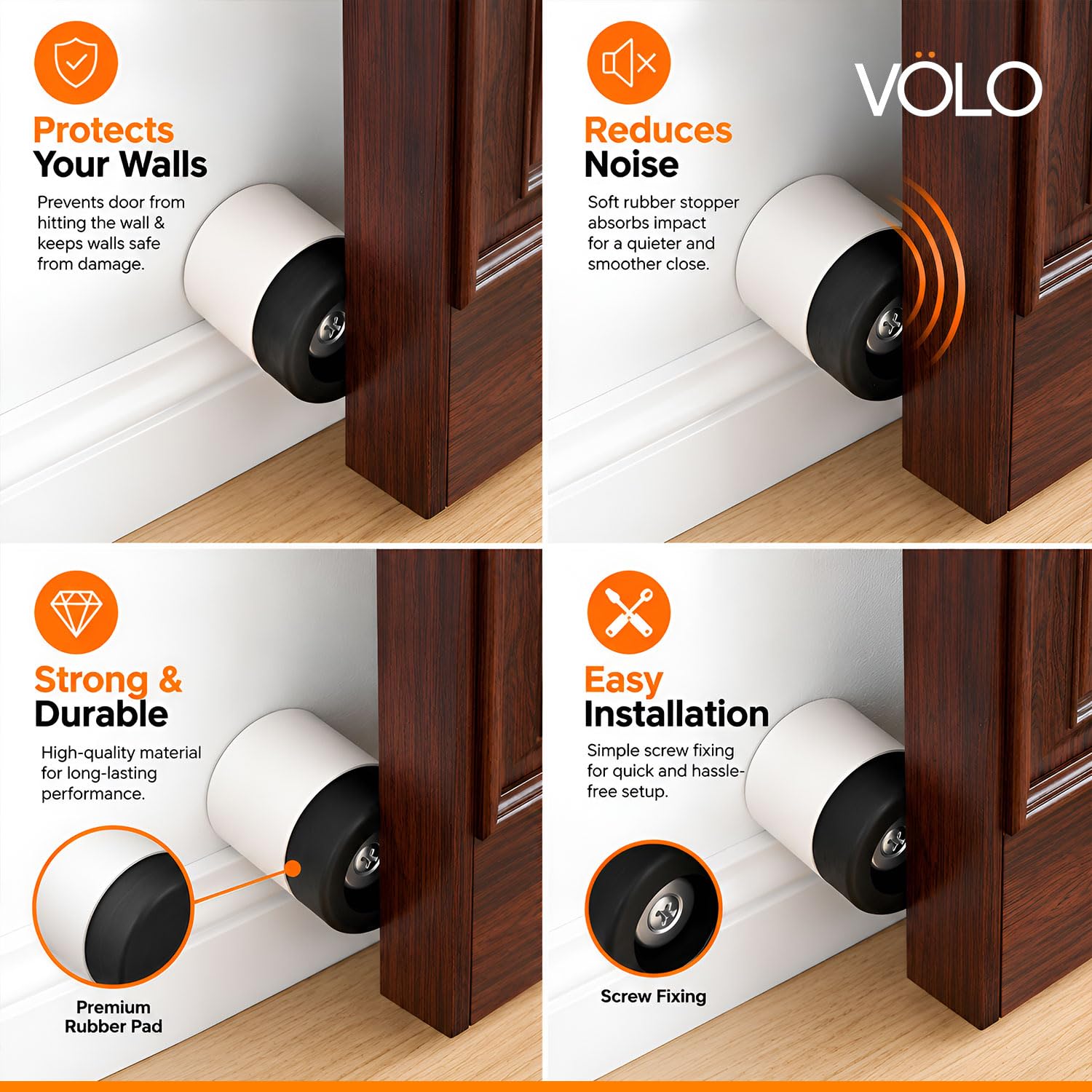 Volo Back Door Stopper - Protect Your Walls! -9 Volo Back Door Stopper - Protect Your Walls! -9