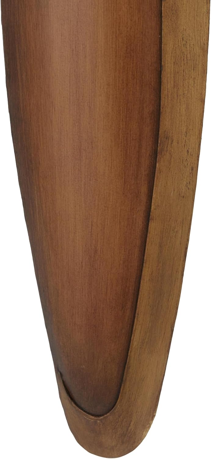 Deco 79 Metal Airplane Propeller Home Wall Decor Wood Inspired 2 Blade Wall Sculpture with Gold Aviation Detailing, Wall Art 5" x 2" x 56", Brown
