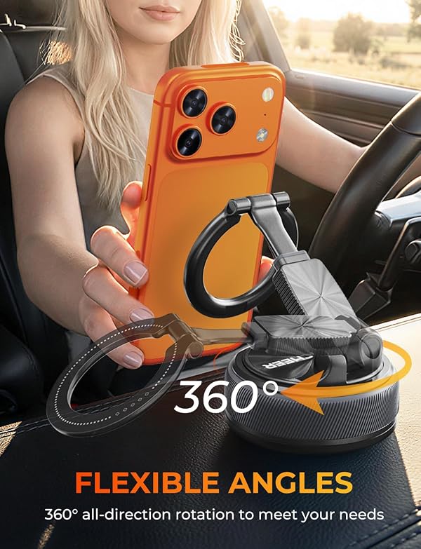 SEANCHEER Detachable 2-in-1 Magnetic Phone Holder for Car, Car Phone Mount by SEANCHEER - Used condition - Image 7