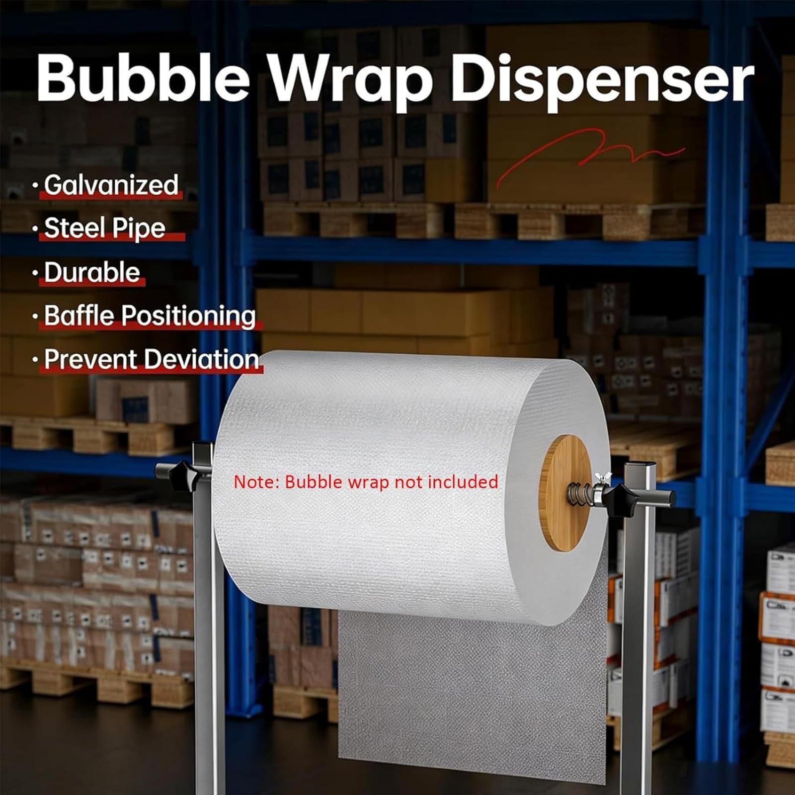 NGARY Hochleistungs-abroller Für Luftpolsterfolie, Ständer Mit Einstellbarer Spannung Und Verstellbaren Trennwänden, Verschiedene Breiten Erhältlich, Ideal Für Sichere 30cm