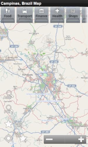 Campinas, Brasil Mapa Offline: PLACE STARS