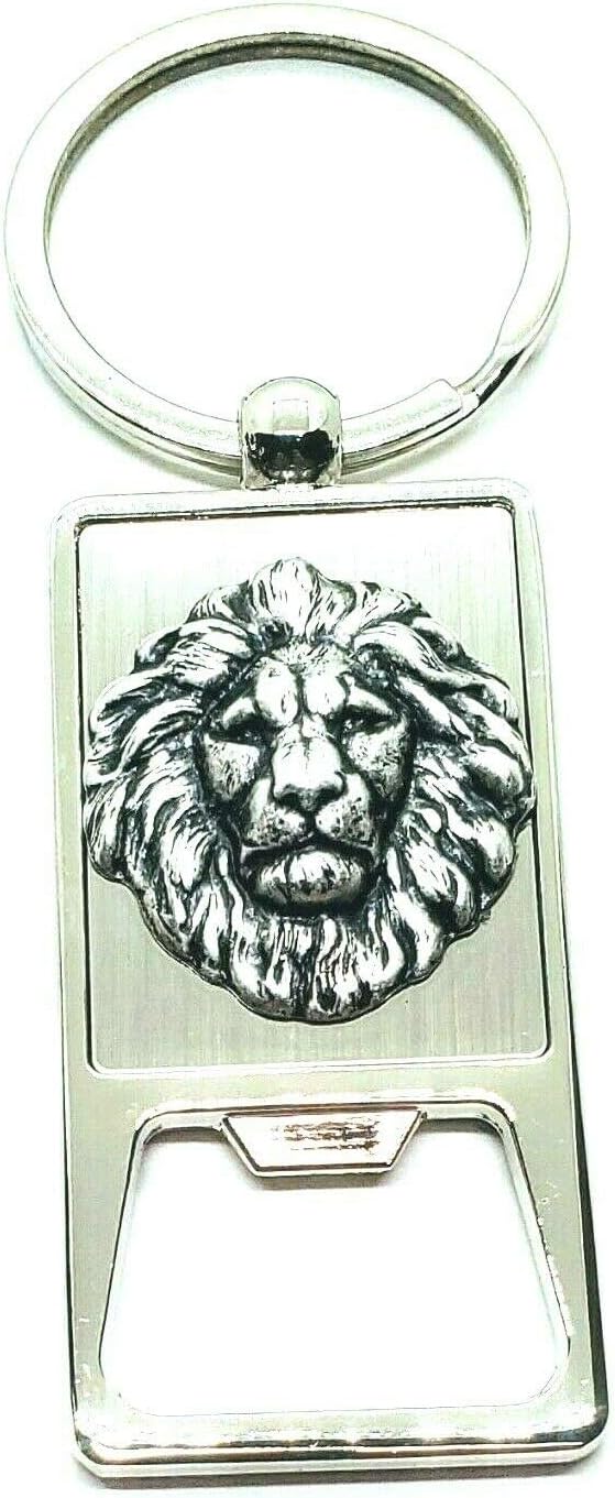 Handmade Silver Lion Bottle Opener Key Chain