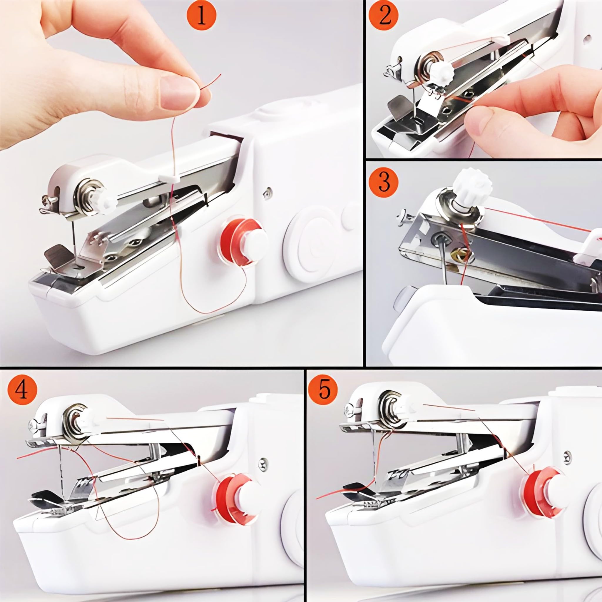 DIY Przenośna mini ręczna maszyna do szycia, idealna w podróży. Innowacyjna ręczna kombajn o wygodnym użyciu i małej przestrzeni.