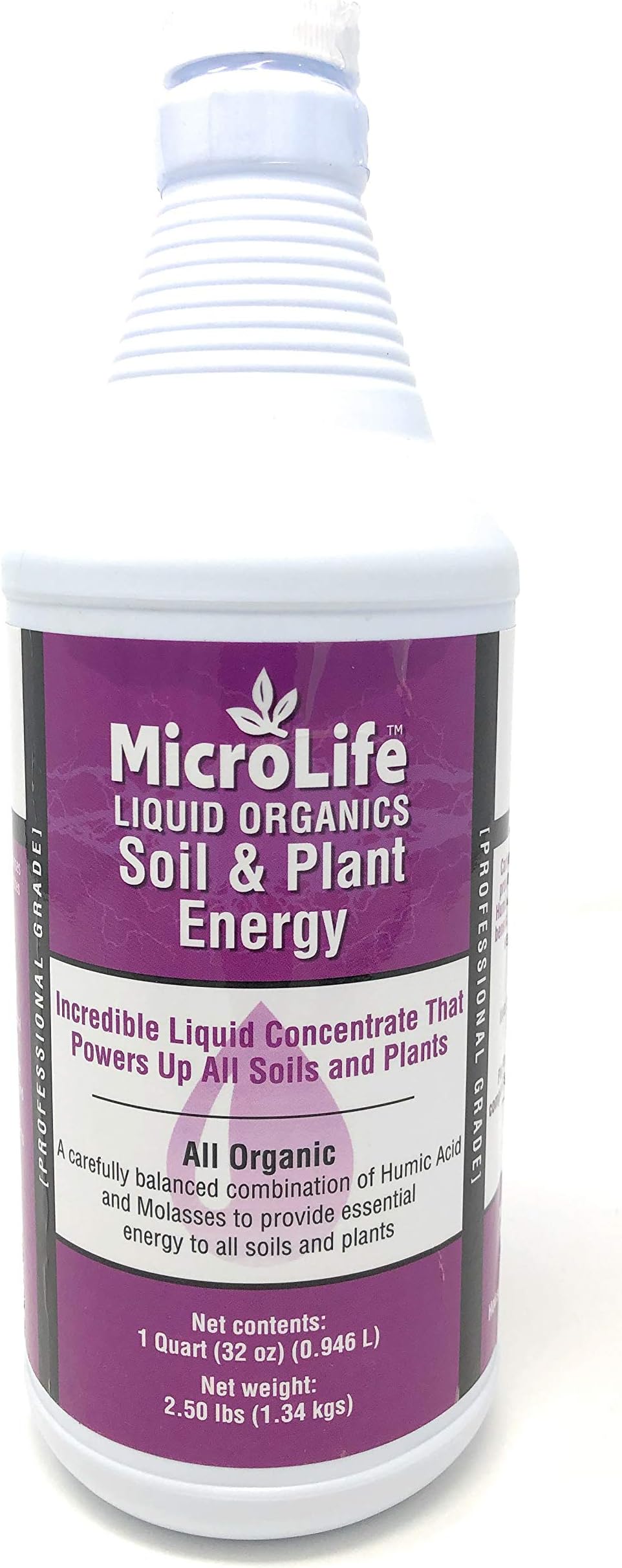 MicroLife Soil & Plant Energy Liquid Organic Concentrate Humic/Fulvic Acid & Molasses Foliar Spray or Root Stimulator, 1 QT
