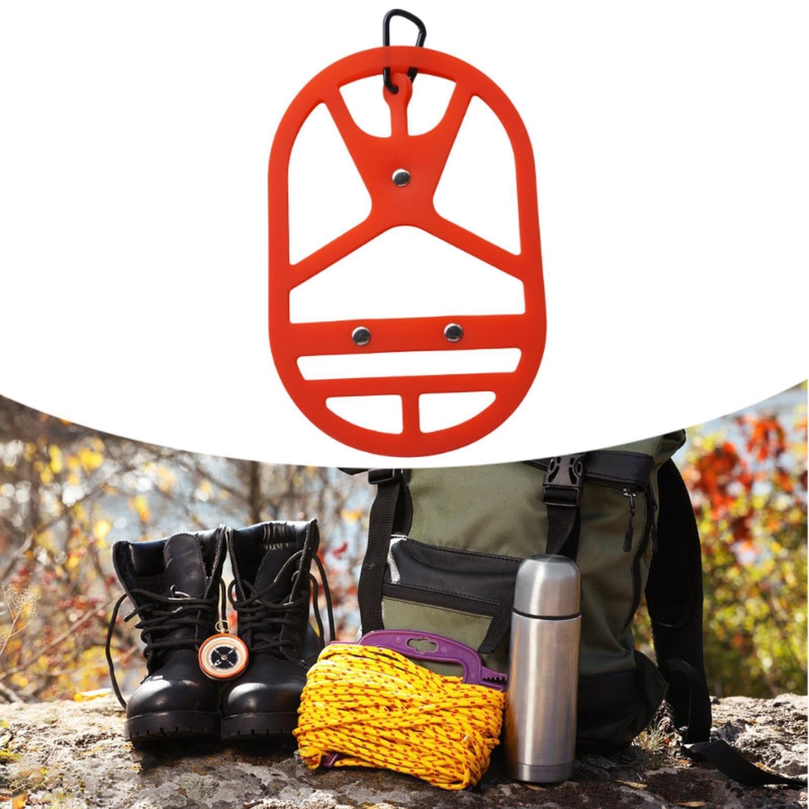 THE STYLE SUTRA Footwear Clip Rack Backpack Shoe Holder for Outdoor Activities Travel Soccer Red XL-image-17