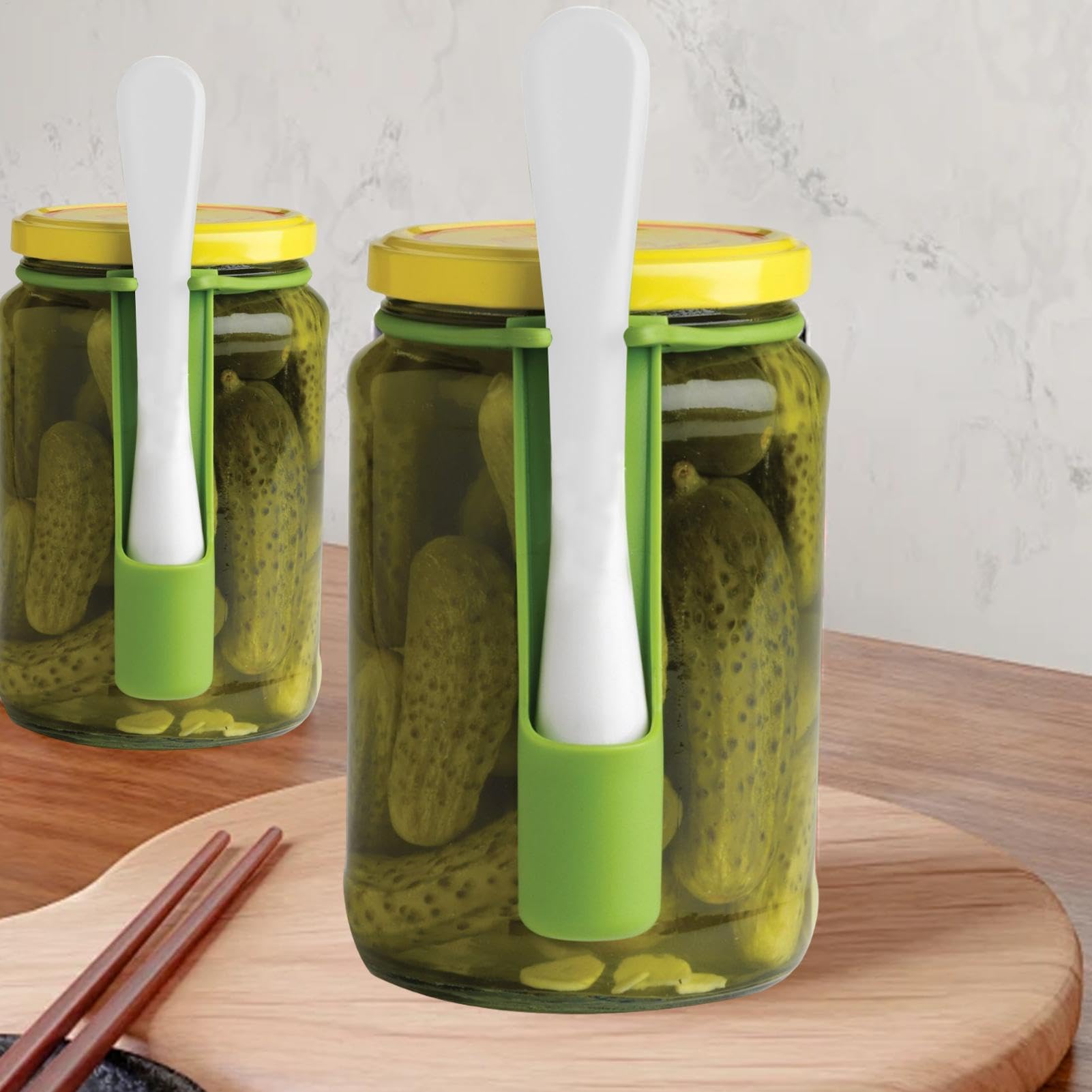 Fourchette De Pot De Cornichon, Fourchettes À Cornichons Pour Bocal, Outil De Capture De Cornichon, Grabber Alimentaire Au Poivre Olive, Pince À Nourriture De Cuisine, Pince Cornichon Avec Long Manche