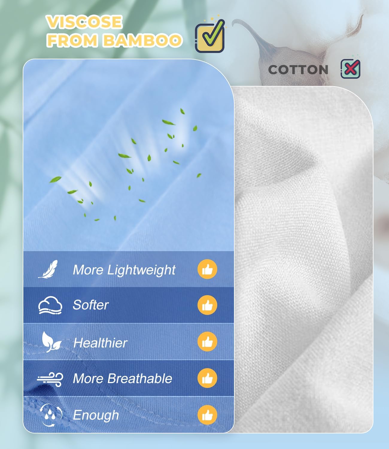 BAMBOO COOL Boys Underwear Lightweight Breathable Moisture-Wicking Boxer Briefs U-open Pouch Ultra Soft Tag Free 6-Pack - Image 2