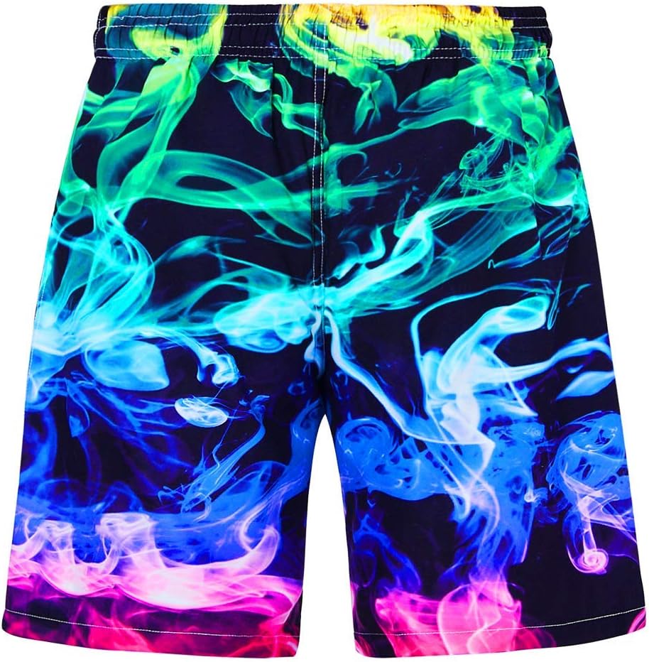 Uideazone Boys Teens Swim Trunks Quick Dry Waterproof Surfing Board Shorts Drawstring Elastic Waist with Mesh Lining 5-14T - Image 4